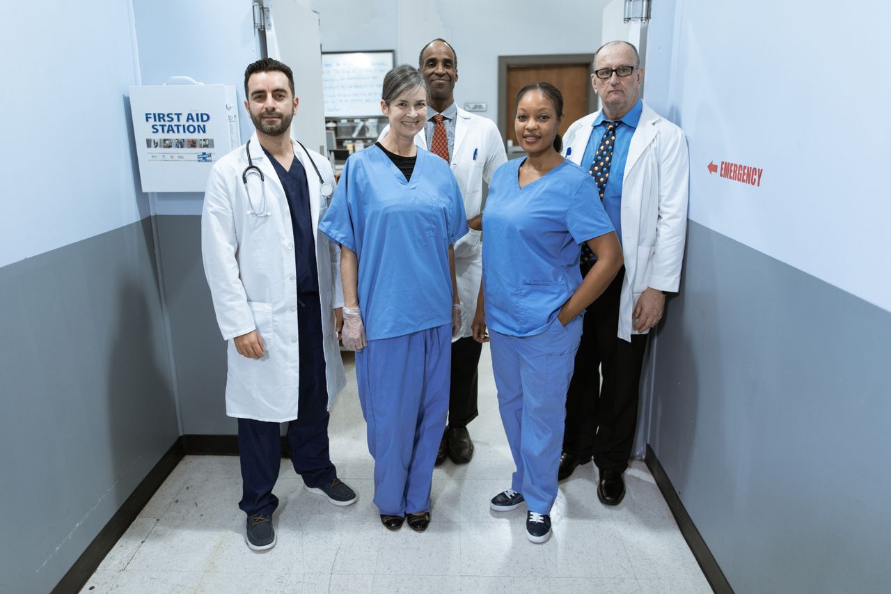 A clinical team in a hospital