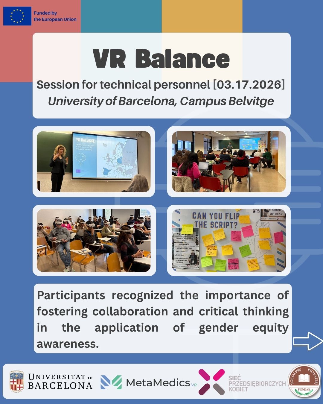 Session for technical personnel – activities and discussions