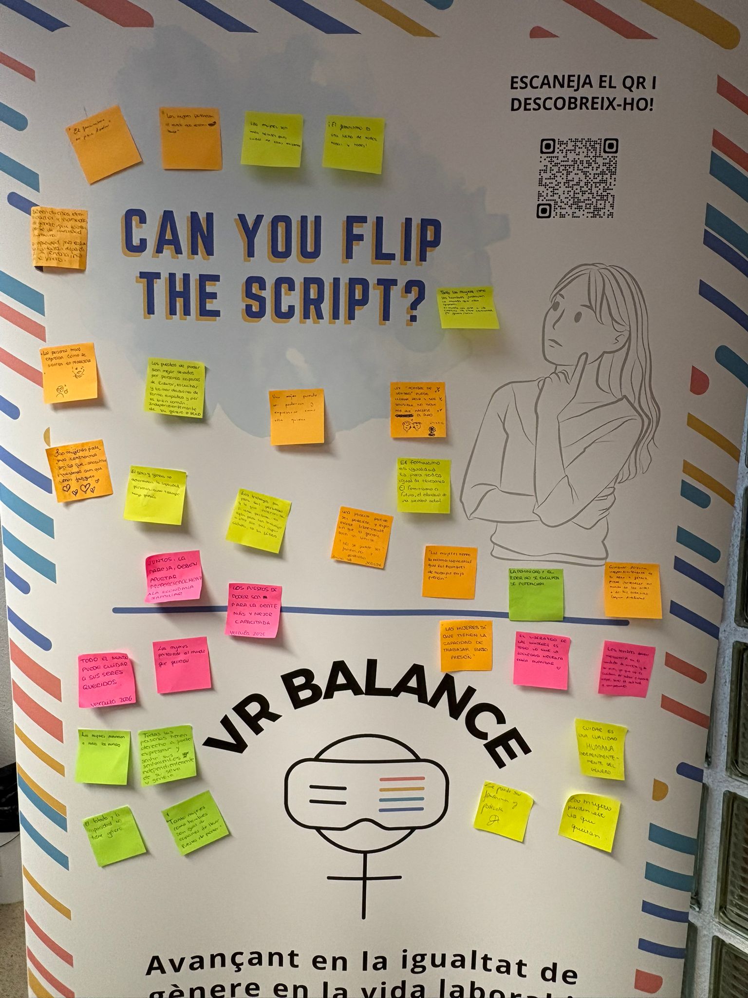 Interactive Post-it Wall