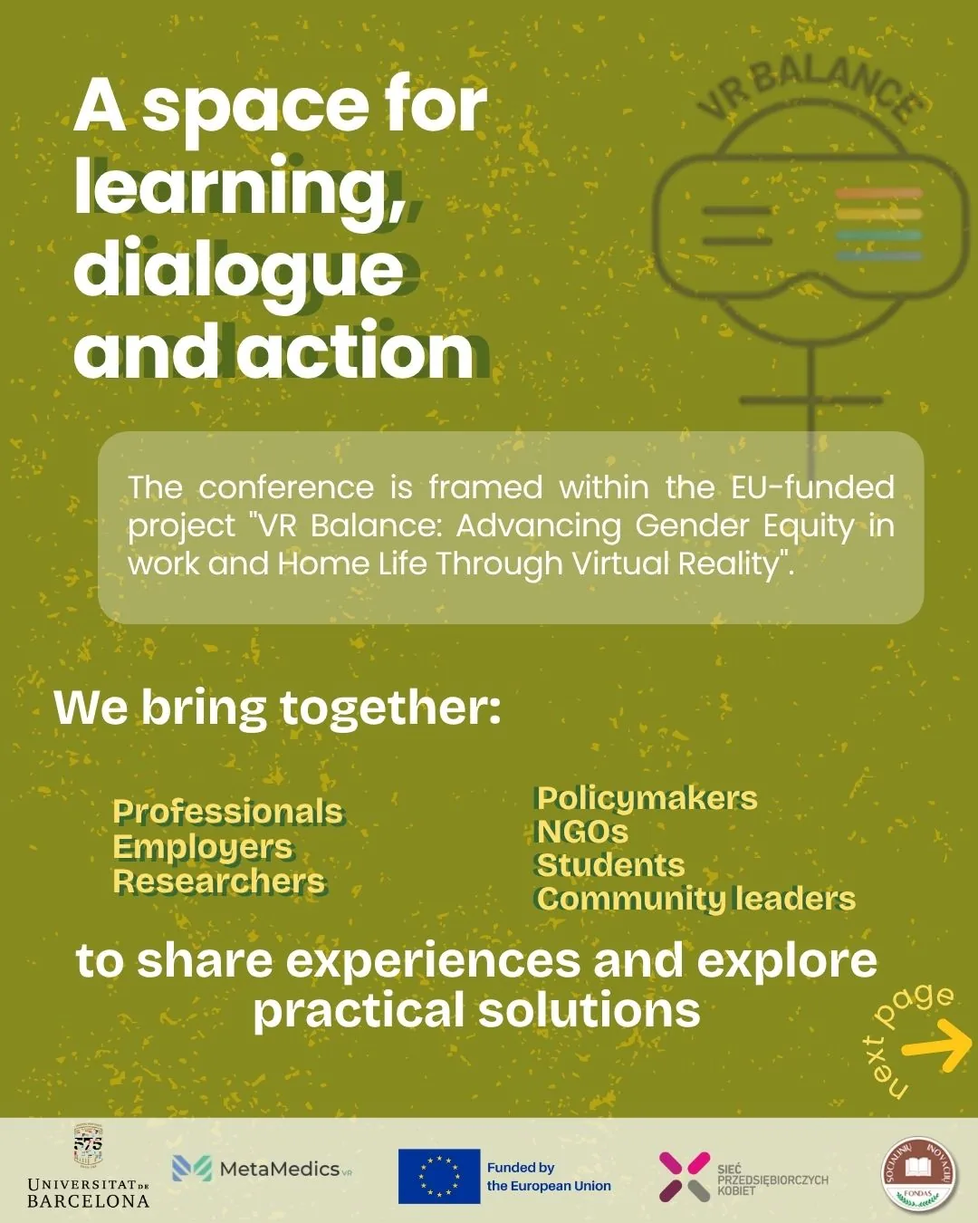 VR Balance campaign — why join us, slide 3 of 6