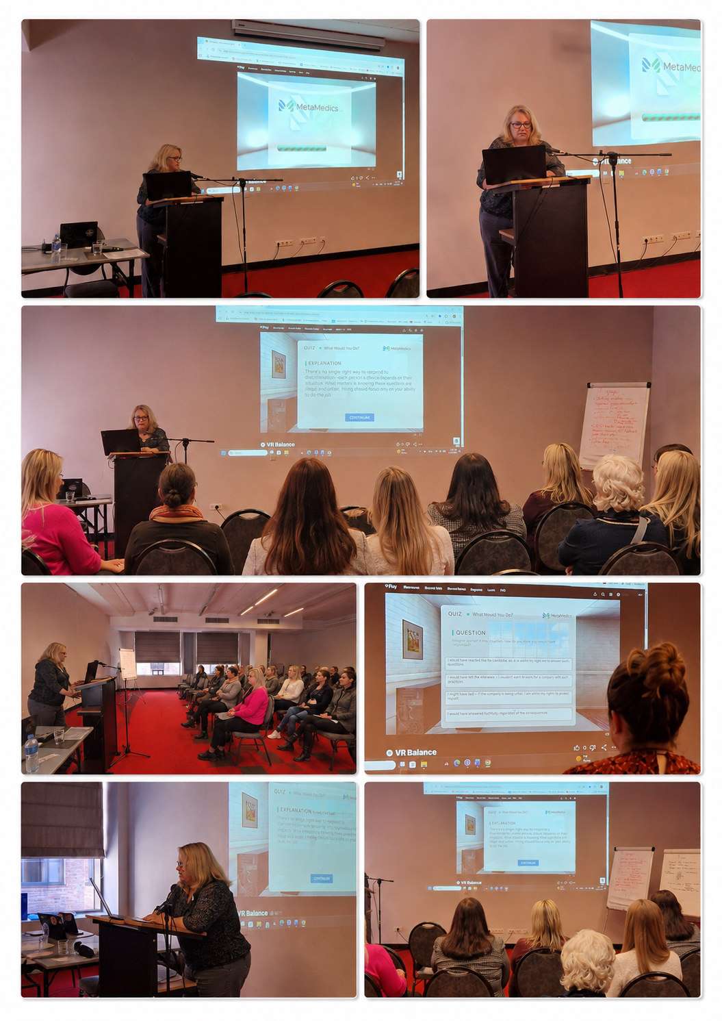 Introducing VR Balance to participants in Kaunas