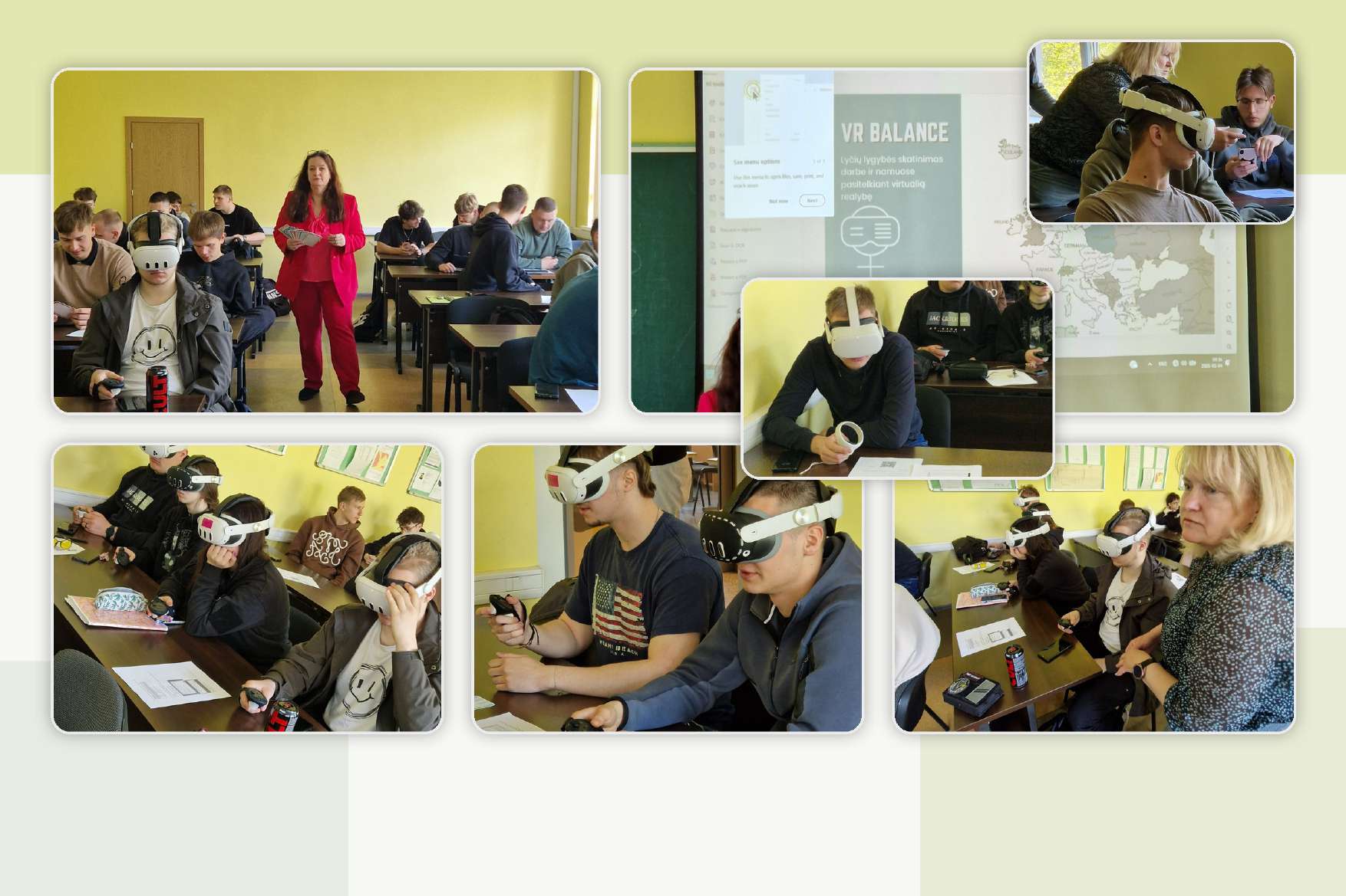 Students experiencing the immersive VR scenarios